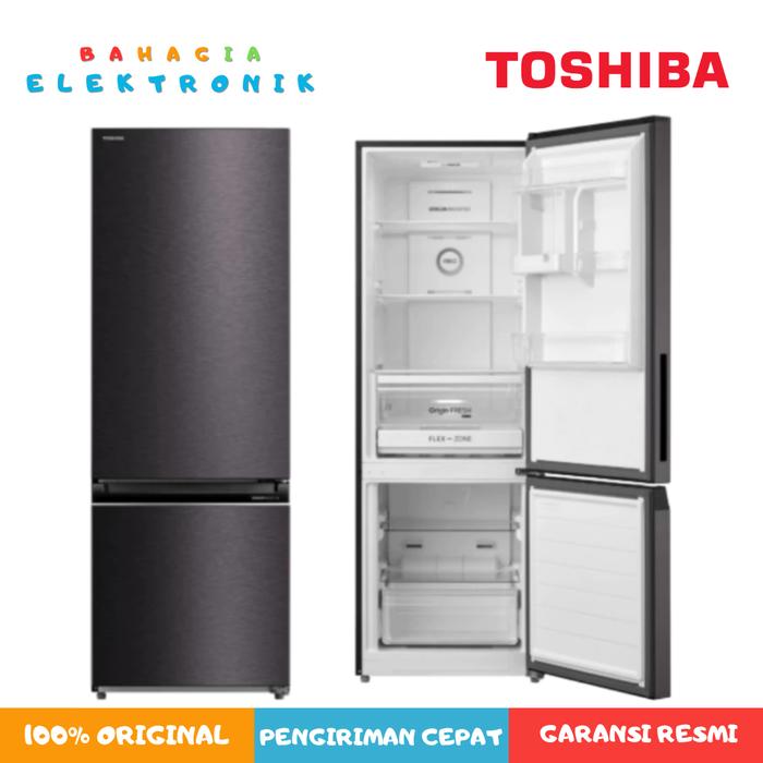 Gambar TOSHIBA GR-RB410WE-PMF(37) Kulkas 2 Pintu Bottom Freezer | Inverter PureBio dari BAHAGIA ELEKTRONIK Kota Administrasi Jakarta Pusat Tokopedia