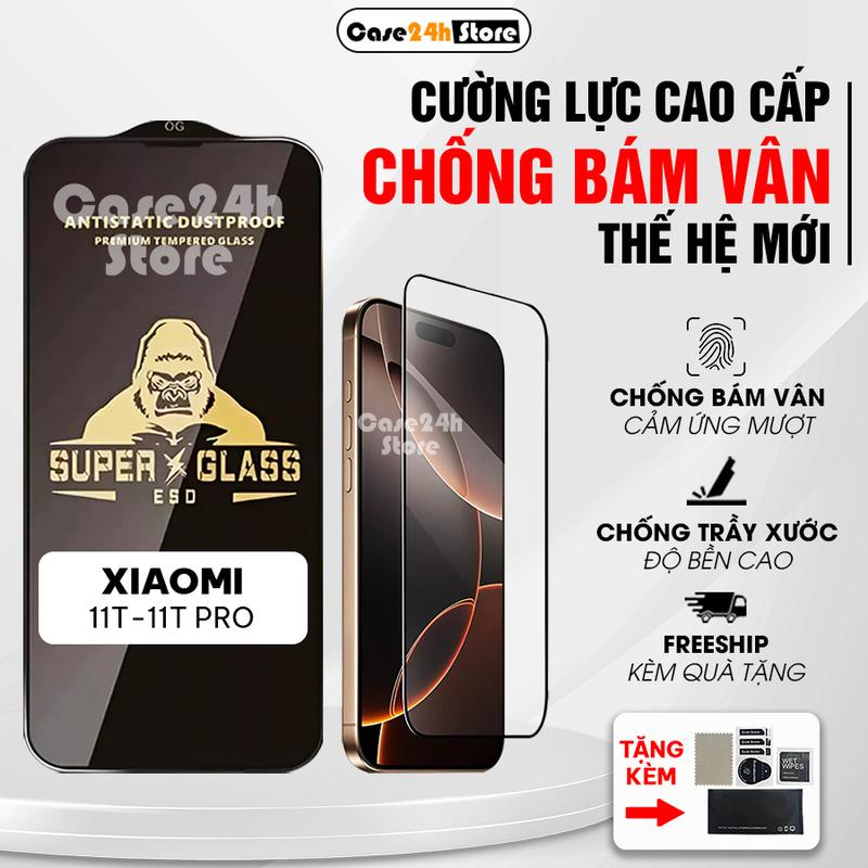 Kính cường lực cho Xiaomi 11T / 11T Pro trong suốt full màn, phủ nano, chống…