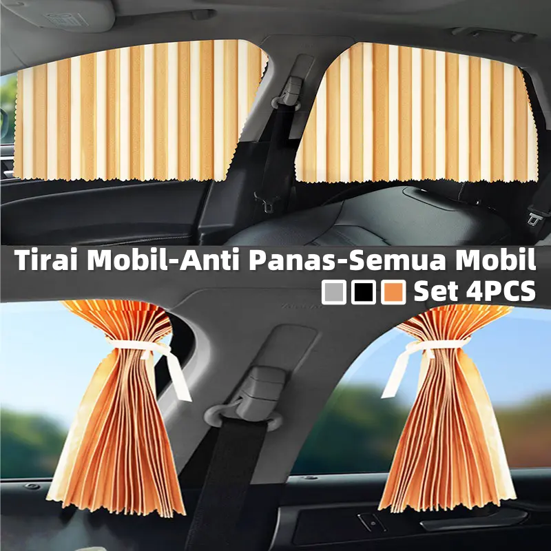 Universal Tirai Jendela Mobil 4pcs/ Gorden Mobil / Tirai Mobil Jendela Samping Magnet Premium