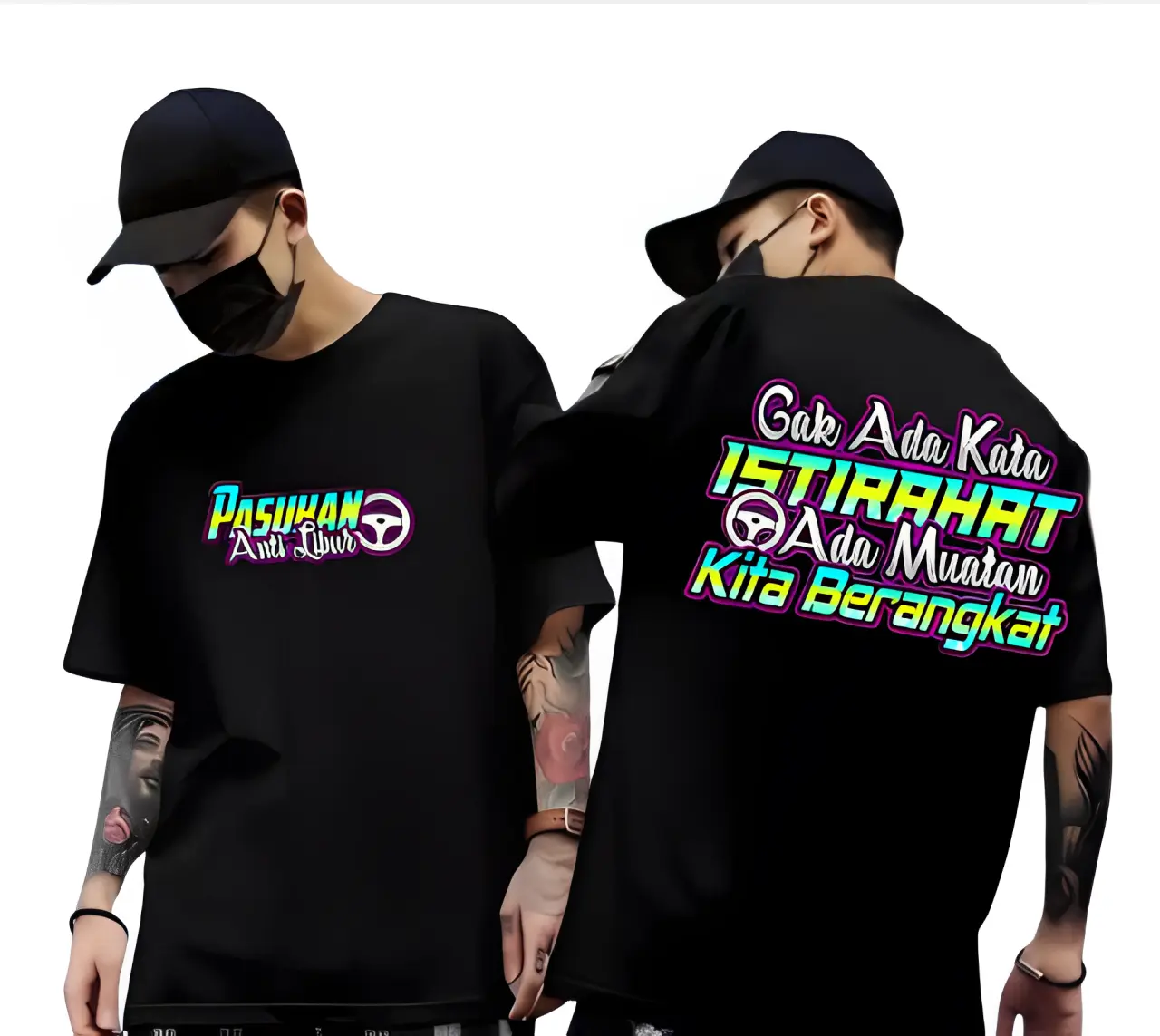 kaos atasan dewasa PRIA/WANITA T-SHIRT variasi kaos oblong distro motif kata kata PASUKAN ANTI LIBUR combed nyaman