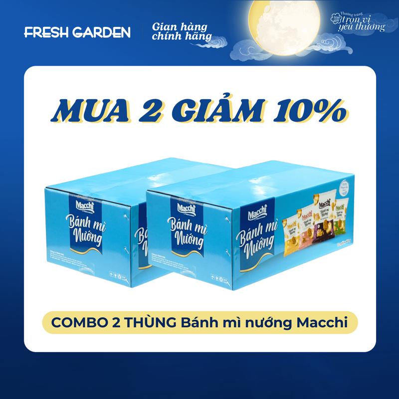 Thùng 12 gói x 45g Mix vị Snack Bánh Mì Nướng MACCHI Dinh Dưỡng Giòn Rụm Vị Bơ tỏi Mật ong đường nâu Phô mai Pháp Caramen muối hồng 