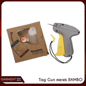 Tembakan Tag Gun Merek Rambo Alat Pemasang Tag Pin Label Harga
