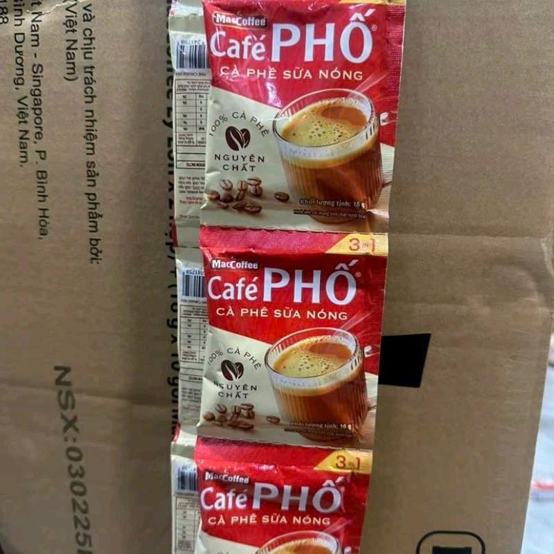 1 dây 10 gói giá rẻ MacCoffee Café PHÔ - Cà Phê Sữa Nóng Nguyên Chất 3-1 - Sản Phẩm Chất Lượng Cao