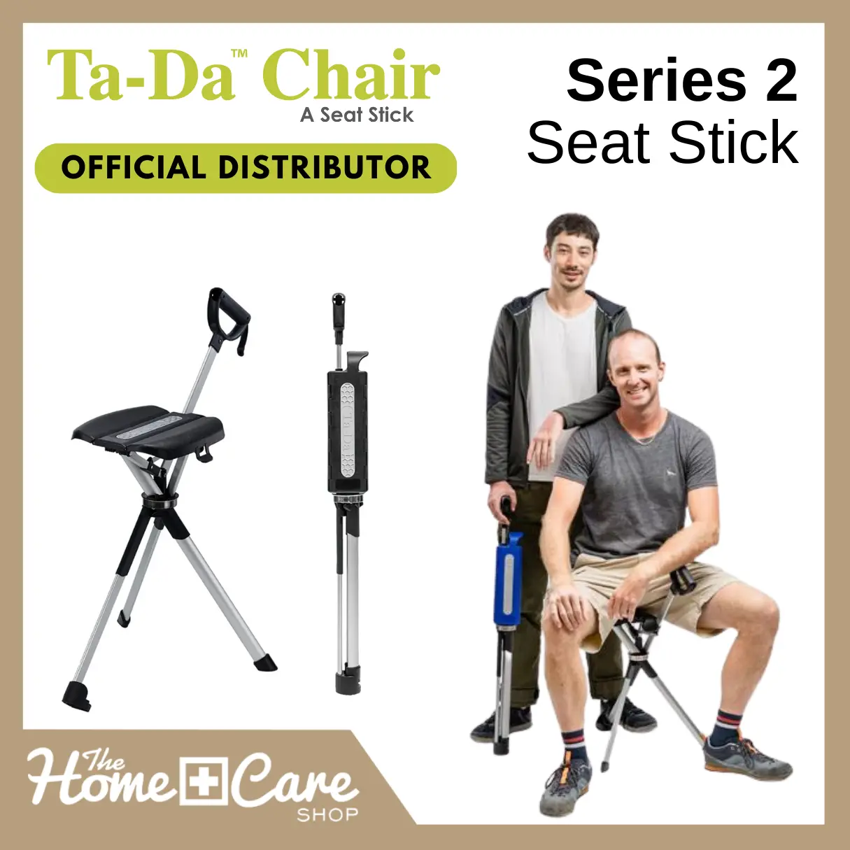 Ta-Da Chair Series 2 Walking Seat Stick | Ta Da Chair | Walking Cane
