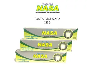 Paket 3 Pasta Gigi NASA  Odol Herbal Nasa  Membersihkan Karang Gigi Memutihkan