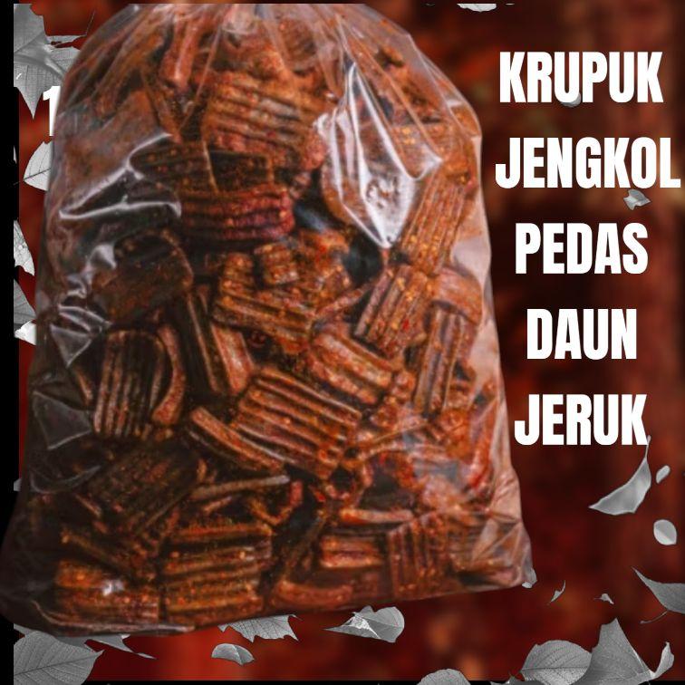 KRUPUK SEBLAK KRUPUK JENGKOL PEDAS DAUN JERUK 1KG Snacks Kerupuk Kering Camilan Food