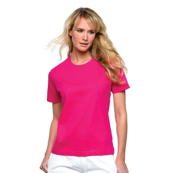 Baju Kaos Warna Pink Fanta Lengan Pendek Polos O Neck Unisex Bahan Katun Combed 30s Adem Kualitas Premium 1