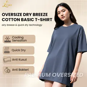 Oversized T-shirt Wanita Premium Cotton DryBreeze Cooling Sensation | LUMO