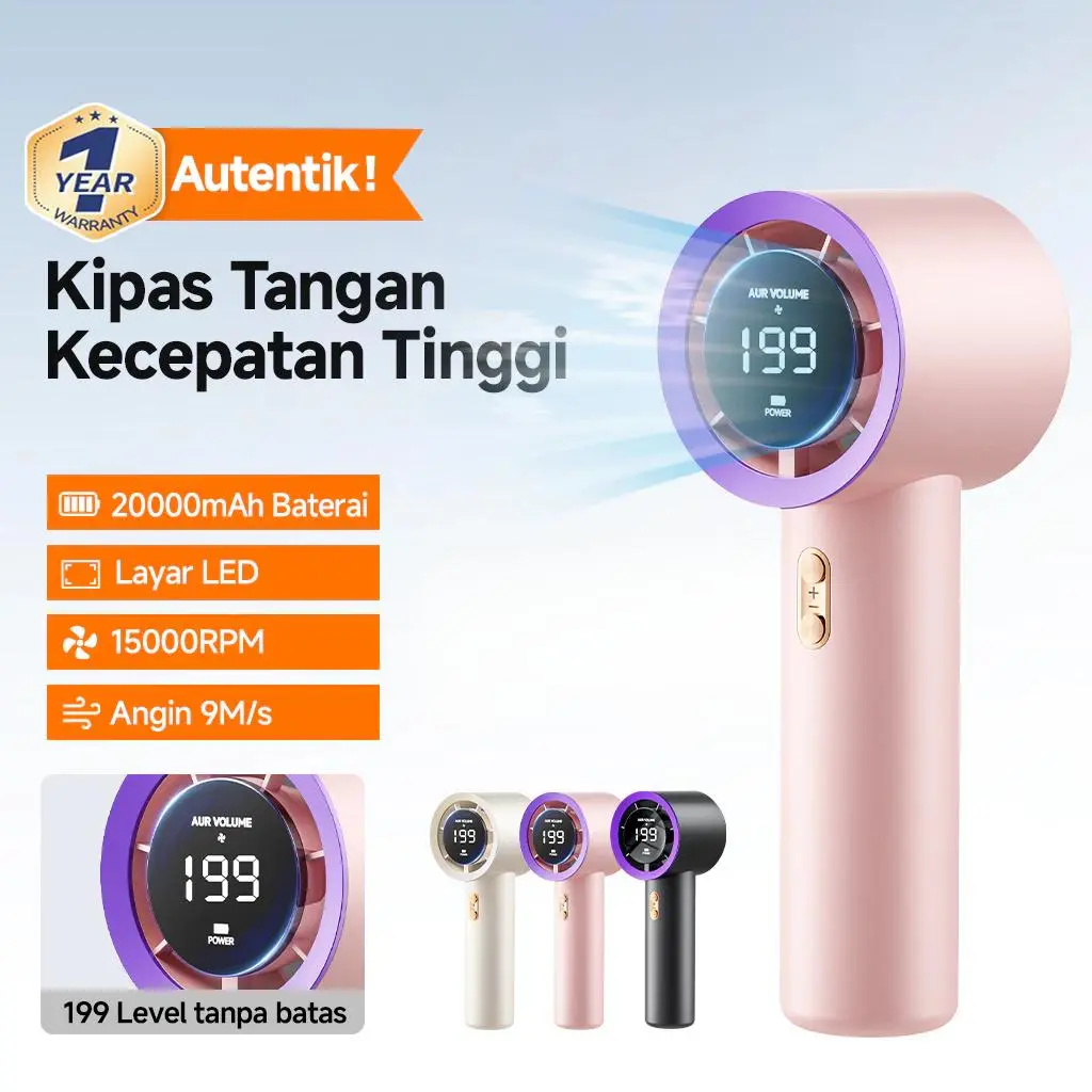 [ COD ] Kipas Angin Genggam Portabel Turbo – 100 Level High-Speed Kipas 100 Gear Wind Kipas Kipas Turbin Genggam 100 Tingkat Kecepatan Tinggi Portabel Kecil Kipas Bisa Diisi Angin Digital Display Adjustable Turbo Kipas Tangan USB Rechargeable Ulang