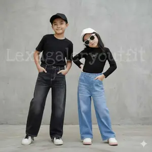 (UNISEX) Celana Skena jeans anak / baggy jins anak gombrong kulot
