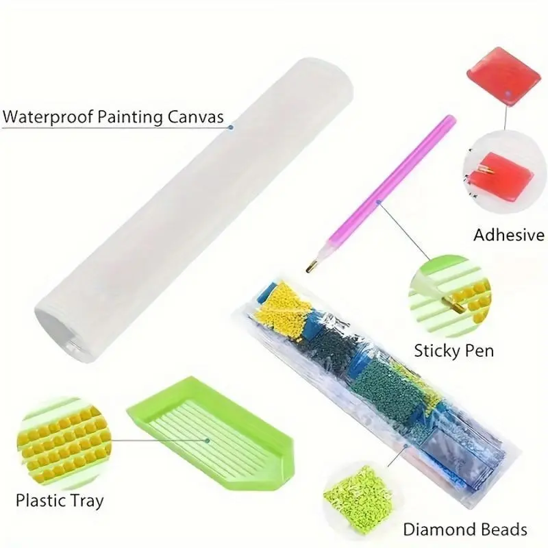 Lion Pattern DIY Diamond Arts Colorful Painting Kit without Frame, DIY 5D Diamond Arts Colorful Painting Kit, Wall Art Decor for Home Living Room Bedroom 6