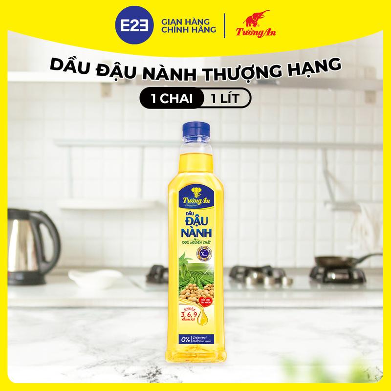  Tường An Premium Dầu Ăn Đậu Nành Thượng Hạng Nguyên Chất Chai 1L  - Dùng Cho Cả Gia Đình | E2E Thực Phẩm Đồ Uống | Kido Group 