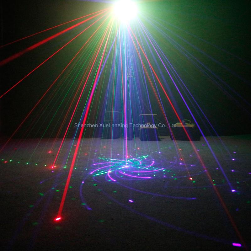 Product Introduction of 21 Lens DJ Disco Beam Patterns Stage Laser Light Projector RGB UV LED Strobe Party Holiday Dance Wedding Lamp H3 11