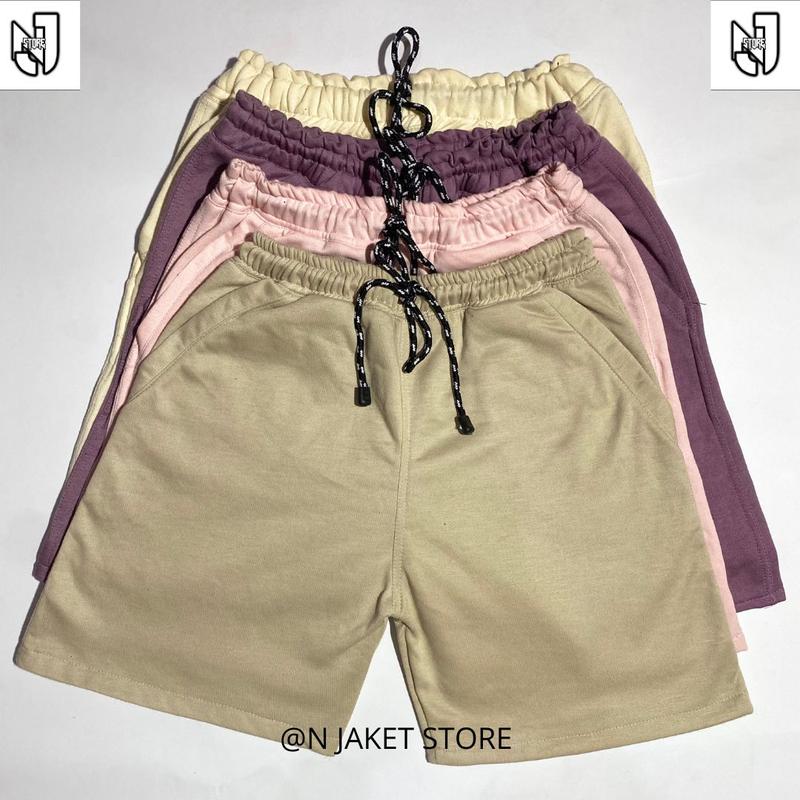 NJSD.IDCELANA PENDEK BOARDSHORT /CELANA PENDEK / UNISEX PEREMIUM Tebal Pria Hitam Katun Casual Pant Santai Dewasa 1