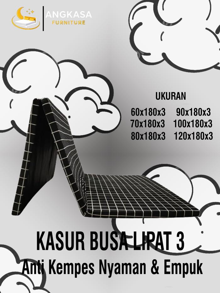Promo [BISACOD-GRATISSONGKIR] ANGKASA KASUR LIPAT 3 TEBEL 3CM | KASUR ...