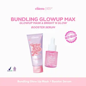 Bundling Chierra Bright n Glow Booster Serum+ Pink Glowup Mask - Paket Skincare Brightening & Glowing