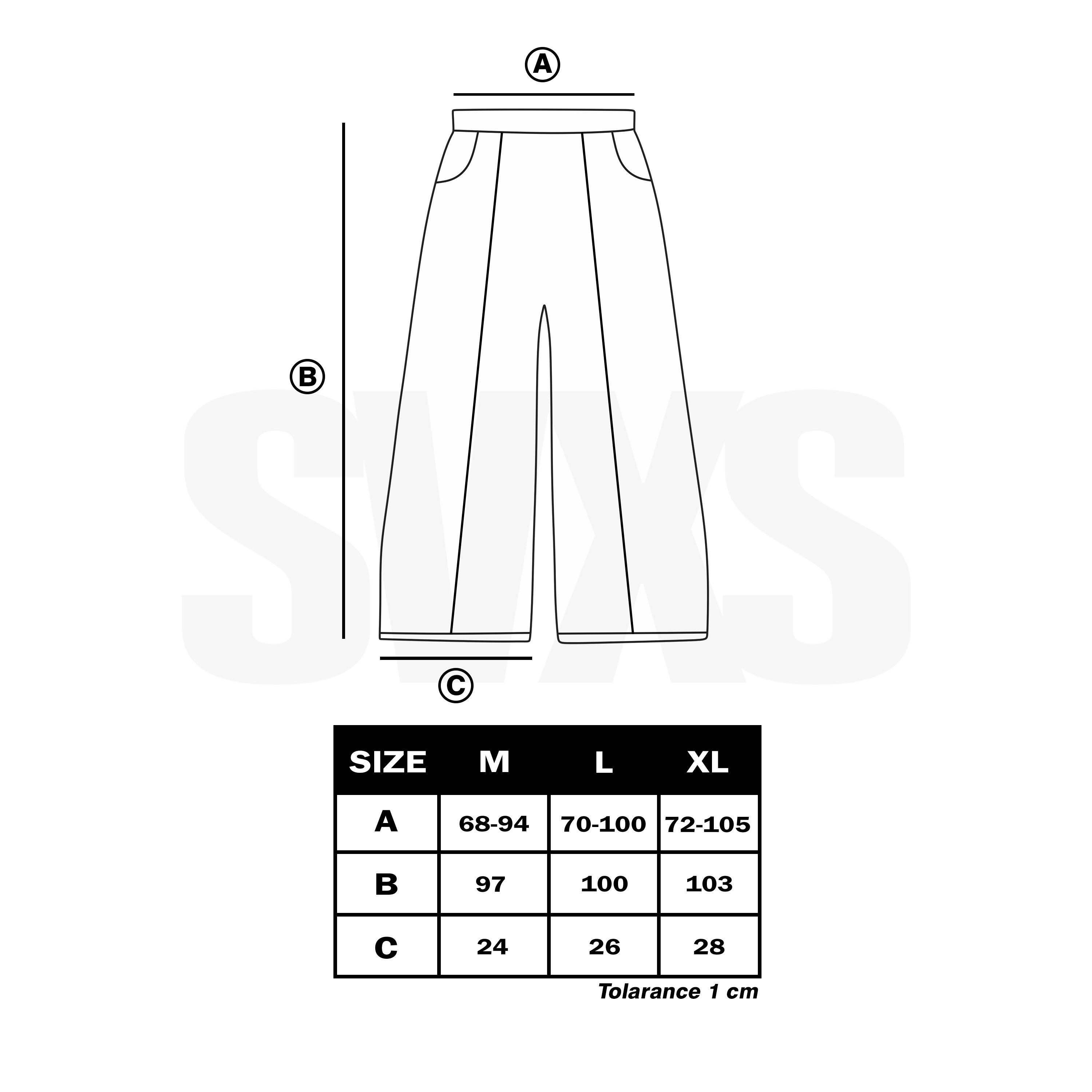 SVXS - Baggy Sweatpants Pecah Pola 3 Warna