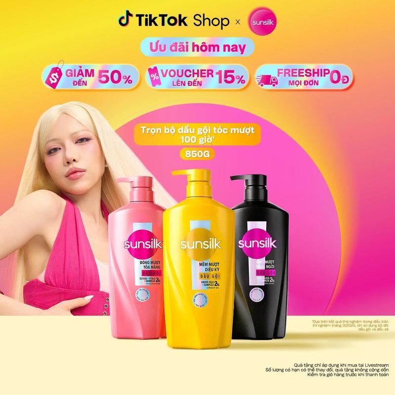 [1] Dầu gội Sunsilk hỗ trợ làm sạch và Dưỡng Tóc mềm mượt tóc cho mái tóc ngát hương 850g