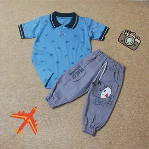 Paket Setelan Celana Cotton Jogger Kaos Poloshirt Baju Wangky Anak Laki Laki Fashion OUTFIT Baby Kekinian Usia 1-10 Tahun Terlaris Termurah Bisa COD