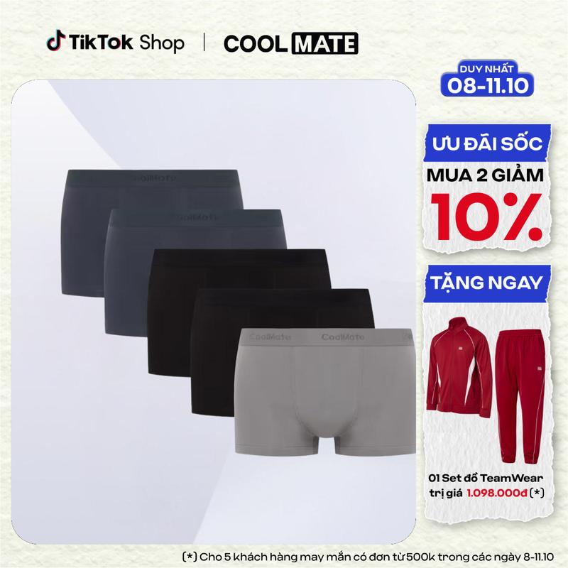 [Underwear] Combo 5 Quần Lót Nam Boxer Trunk Cotton Compact co giãn - Coolmate