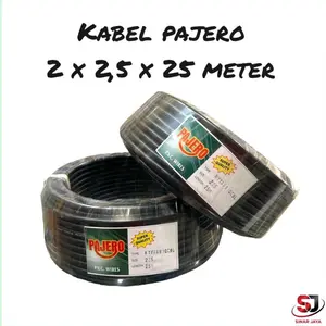 Kabel Listrik/Audio Serabut PAJERO 2 x 2.5mm ( 25 METER ) SERABUT ISI DUA KABEL WARNA HITAM