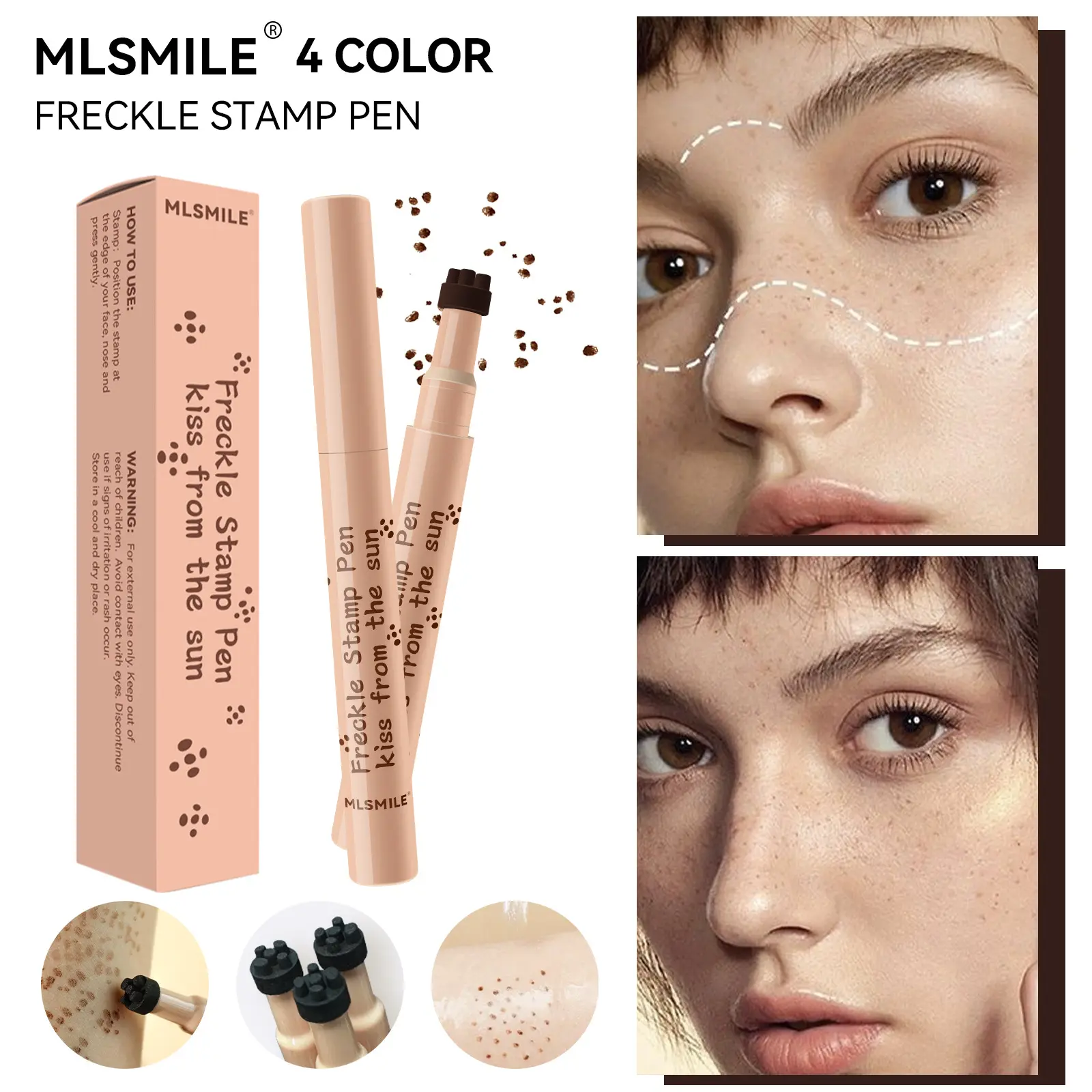 Natural simulation freckles pen is not easy to fade waterproof quick-drying seal freckles pen