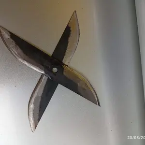 Pisau Pencacah Rumput Besi Baja ORIGINAL Ukuran 25cm As 10-12mm Sangat Tajam Dan Tahan Lama Cocok Untuk Kebutuhan Anda