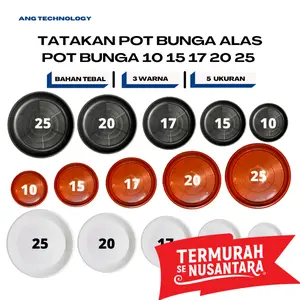 TATAKAN POT BUNGA - TATAKAN ALAS POT TANAMAN 10 15 17 20 25 ANG Alas / Piring HITAM & PUTIH & MERAH BATA Termurah se-Indonesia 5