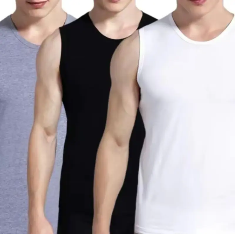 Paket 5 Pcs Kaos Singlet Yukensi Dalaman Pria Polos - Hitam - Oblong Putih Dewasa Katun Cowok manis xl rompi kaos  dalam anggun singlet dewasa 4 pcs hitam Santai singlet kaos  kutang 3