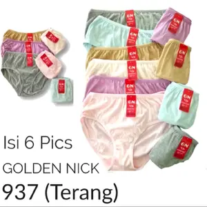 Golden Nick Celana Dalam Wanita Isi 6 Pics Model 937 Terang Warna Cerah