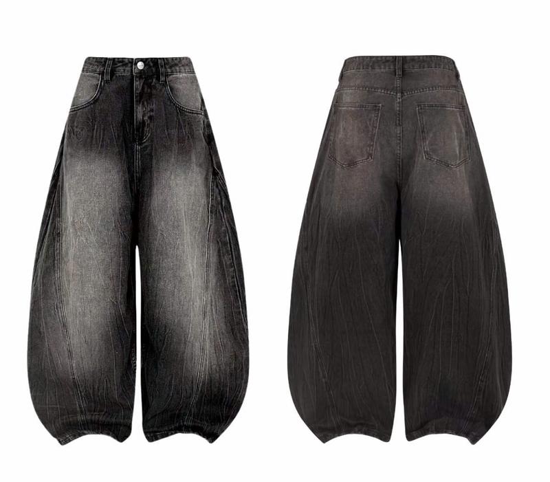 HA-0051 QUẦN JEAN NỮ ỐNG RỘNG QC CÁ TÍNH S:70 M:75 L:80 XL:85