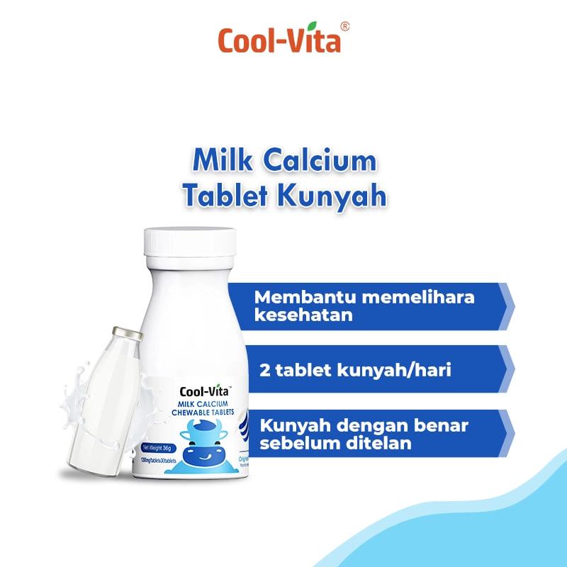 Cool Vita Tablet Kunyah Rasa Susu Milk Calcium Chewable 60 Kapsul 4