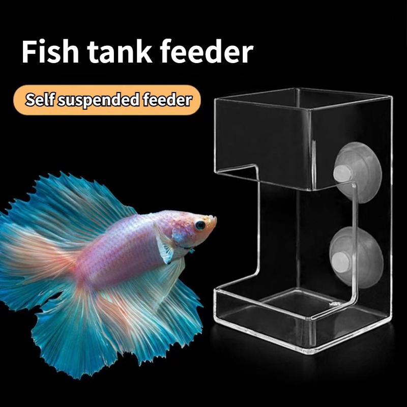 Fish tank feeder/acrylic small fixed-point feeding tube/sinking anti drift feeder/feeding ring/fish food anti drift feeder 8