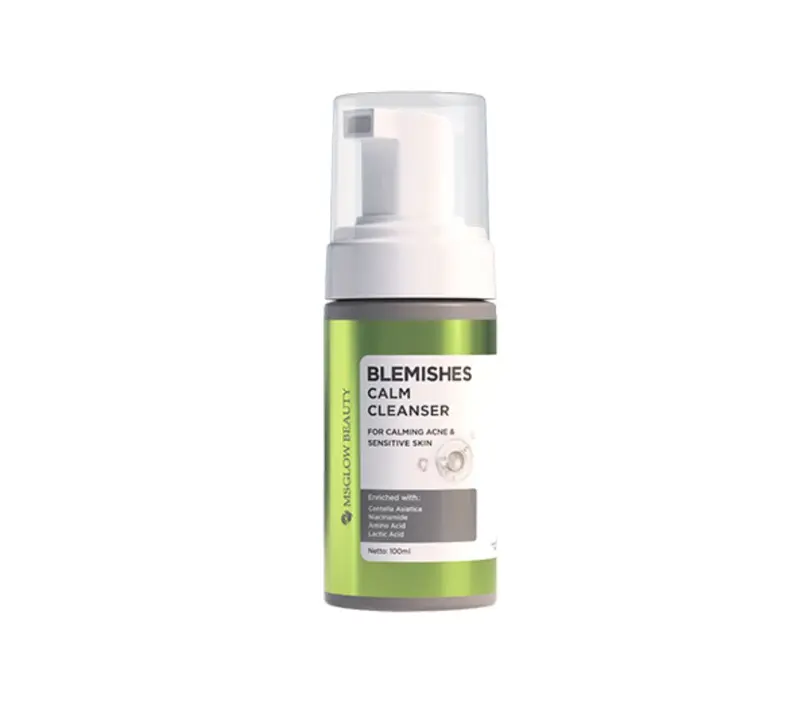 MS Glow Facial Wash New Series Blemish WhitecellDNA Pembersih Wajah Murah - By Msglowofficialbandung Aging Berjerawat 4
