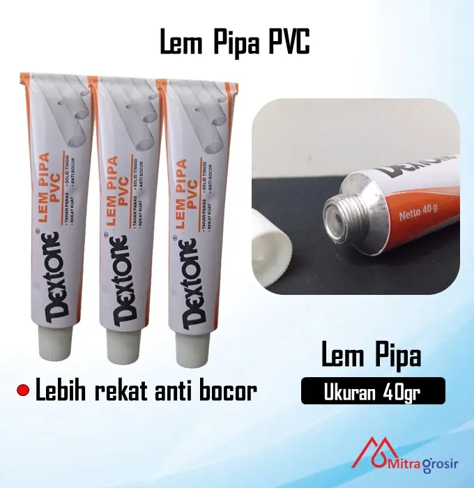 Lem Pipa PVC Paralon DEXTONE 40gr Perekat Pralon Talang Lem Tube / Lem Tube Original 40gr Lem Pipa Pvc Paralon 0