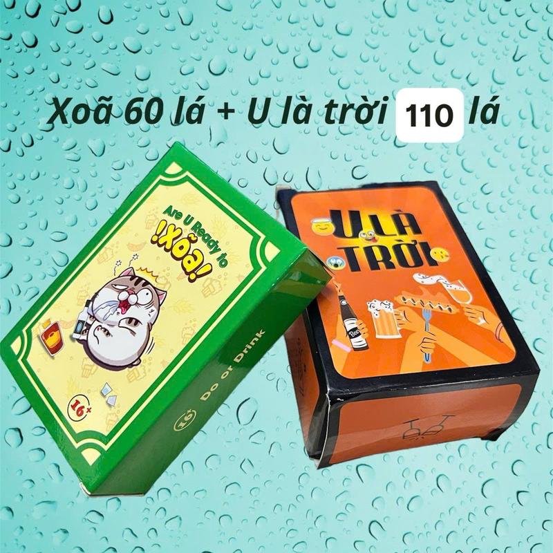 MỚI - Combo Drinking Game Xoã và U là trời boardgame hài hước vui nhộn cho nhóm bạn Bộ Bài Thẻ Bài Cards