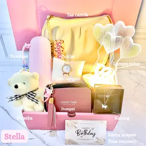 Hampers Cewek Pink gift box ulang tahun Kado Untuk cewek Hadiah Ultah hampers wisuda valentine anniversary pernikahan natal idul fitri hari ibu