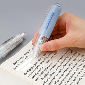 1pc Cinta correctora con gráficos de letras, Borrador multiusos para oficina, Cinta correctora escolar, Borrador silencioso de núcleo reemplazable en cuatro colores