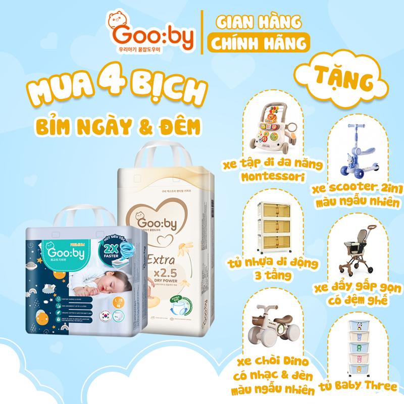 4 Bịch Tã/bỉm Gooby Extra và Premium mềm mại, siêu thấm hút đủ size cho bé 4-30KG