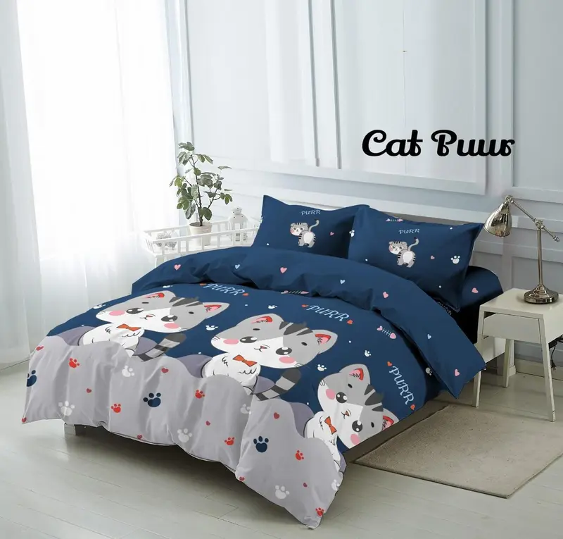 Sprei anti geser dobel karet motif karakter semua ukuran ada 90 120 160 180 20 3