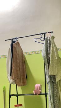 Product Review of Triangle Cloth Rack Multi-function Simple Clothes Hanger Storage Racks Wardrobe With Wheels Coat Rack Rak Baju Steel Furniture ramadan from 🦋**🦋 0