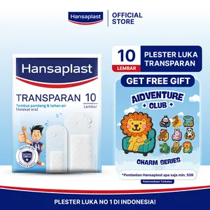 HANSAPLAST Plester Transparan Tahan Air Transparent isi 10 P3K Bening - Tembus pandang HANSAPLAST Plester Transparan Tahan Air Transparent isi 10 P3K Bening - Tembus pandang