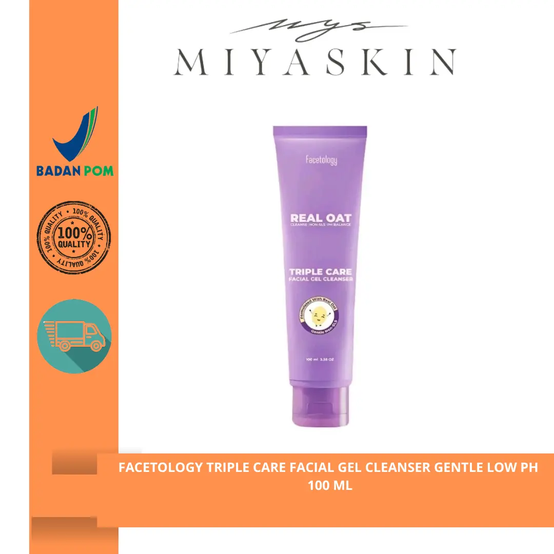 FACETOLOGY TRIPLE CARE GEL CLEANSER GENTLE LOW PH 100 ML UNTUK WAJAH DAN MUKA