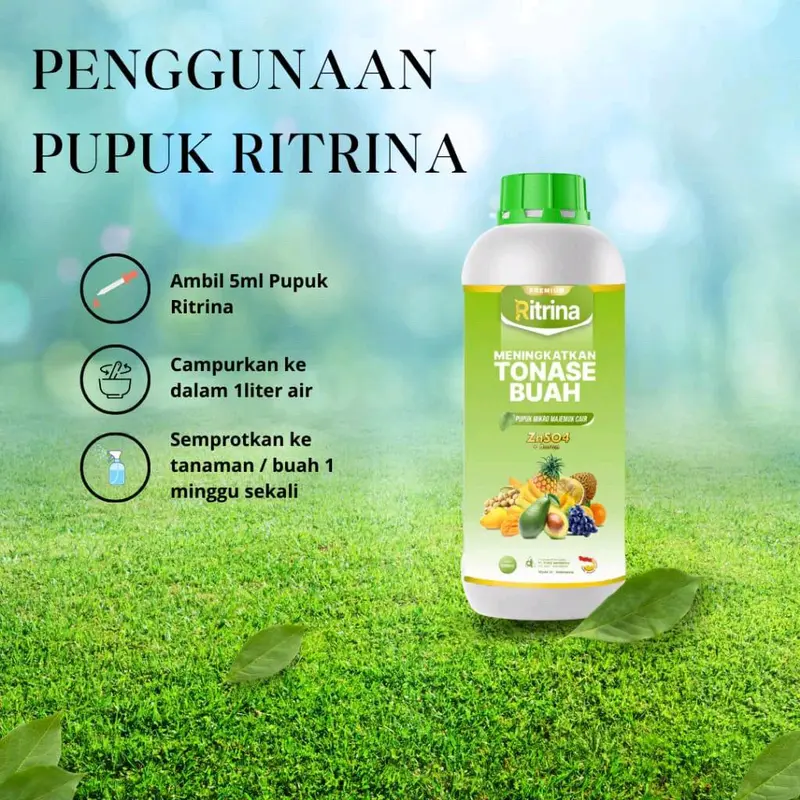 Ritrina 1 Liter  - Pupuk Cair Buah  Pelebat Tanaman Cabai Mangga Anggur Alpukat Jeruk Cabe 2
