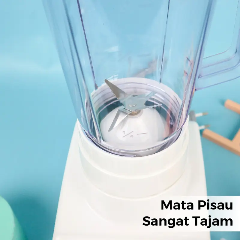 BLENDER MIYAKO PLASTIK 3IN1 102 PL 3 Tabung 1 LITER - BLENDER MIYAKO PLASTIK 2IN1 101 PL 2 Tabung 1 LITER pisau stainless mesin | GARANSI 1 TAHUN 7