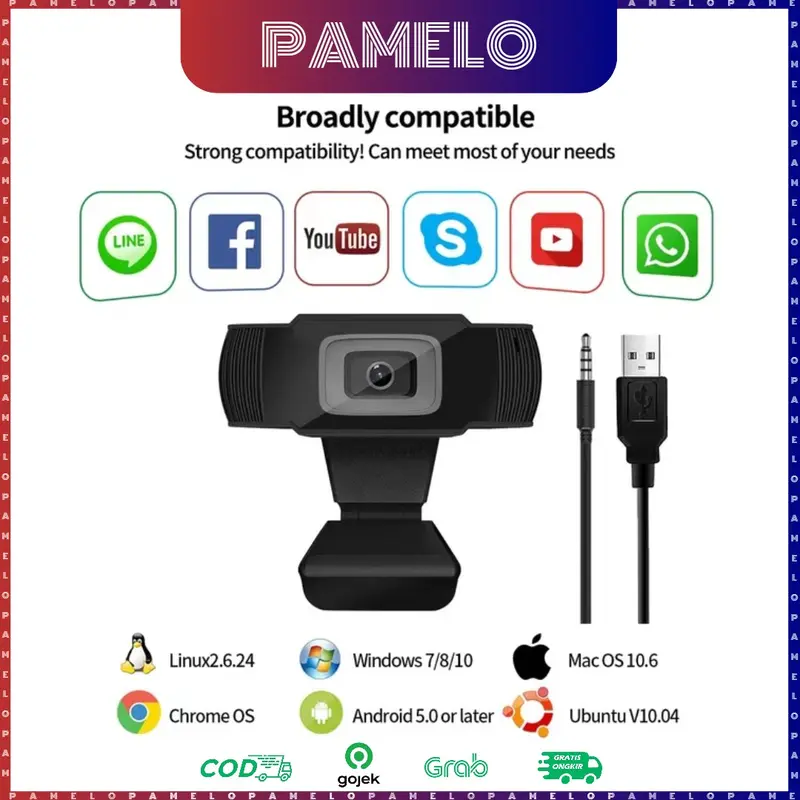 WEBCAM PC 720P 4K / Auto Focus Dengan Microphone Kamera Webcam pc 3