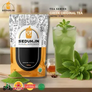 GREEN TEA ORIGINAL 1KG / BUBUK MINUMAN PREMIUM PREMIX INSTAN Powder Greentea Lemon Drink Serbuk Matcha