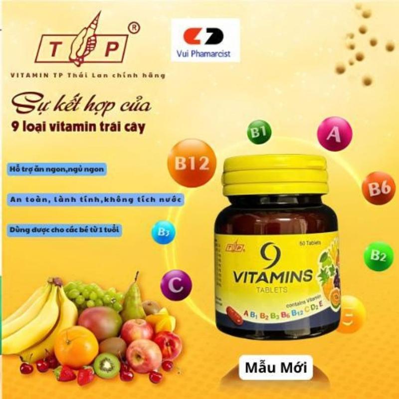 Viên Uống 9 Vitamin của Thái Lan Hỗ Trợ Bổ Sung 9 Vitamin cho cơ thể(Hàng nội địa Thái Lan)