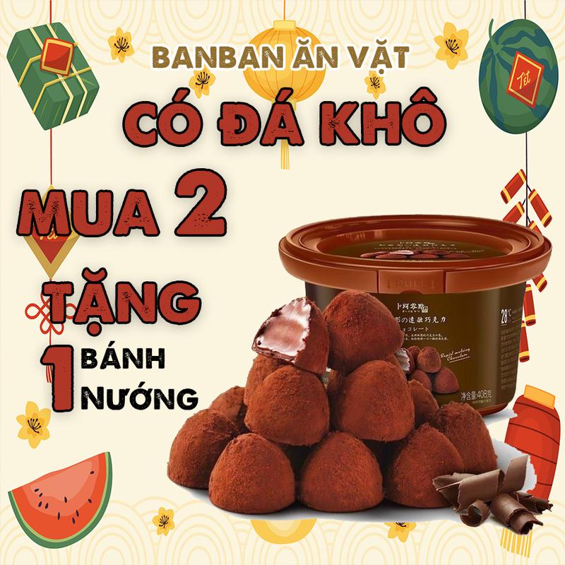 Hộp 408gr SOCOLA TƯƠI, SOCOLA NAMA Truffle, NAMA CHOCOLATE nội địa Trung Banban
