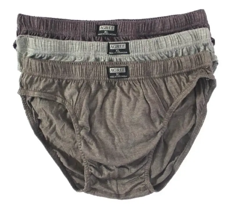 Isi 3 pcs Celana Dalam Pria  AGREE bahan Katun Size M L XL XXL  Boxer Dewasa Cowok Karet Motif Pendek Lembut 4
